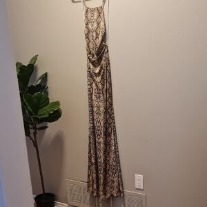 Symphony Backless Snake Print Dress